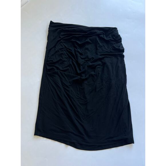 MM. Lafleur Black Ruched Stretch Skirt Womens Size XL Career Office - Picture 1 of 11